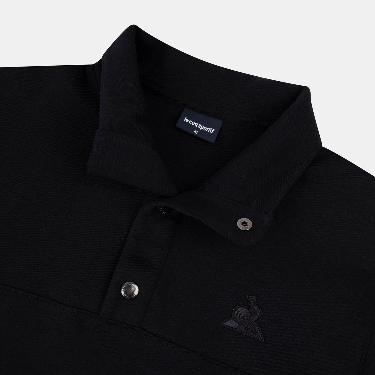 Sweat boutonné Essentiel en double face Essentiels ton/ton black, LE COQ SPORTIF