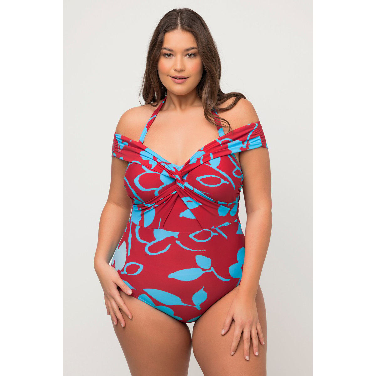 Maillot de bain avec bonnets souples. rouge, ULLA POPKEN