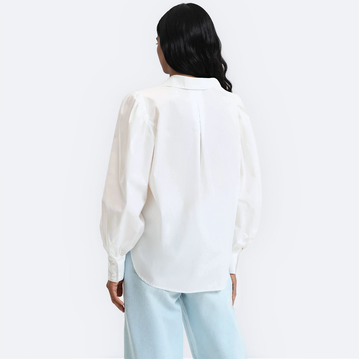 Chemise manches longues bouffantes blanc, LA REDOUTE COLLECTIONS