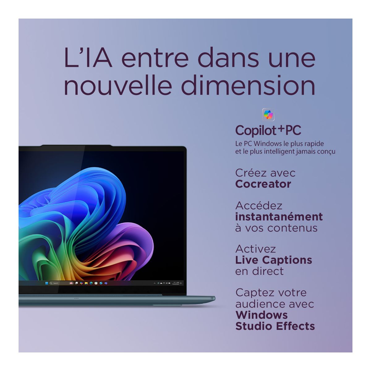 Ordinateur portable Yoga Slim 7 14AKP10 14" OLED AMD Ryzen AI 5 330 16 Go RAM LPDDR5x SSD 512 Go + souris couleur unique, LENOVO