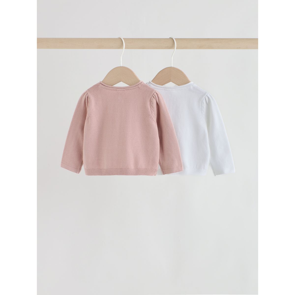 Cardigan bébé, lot de 2 rose et blanc, NEXT