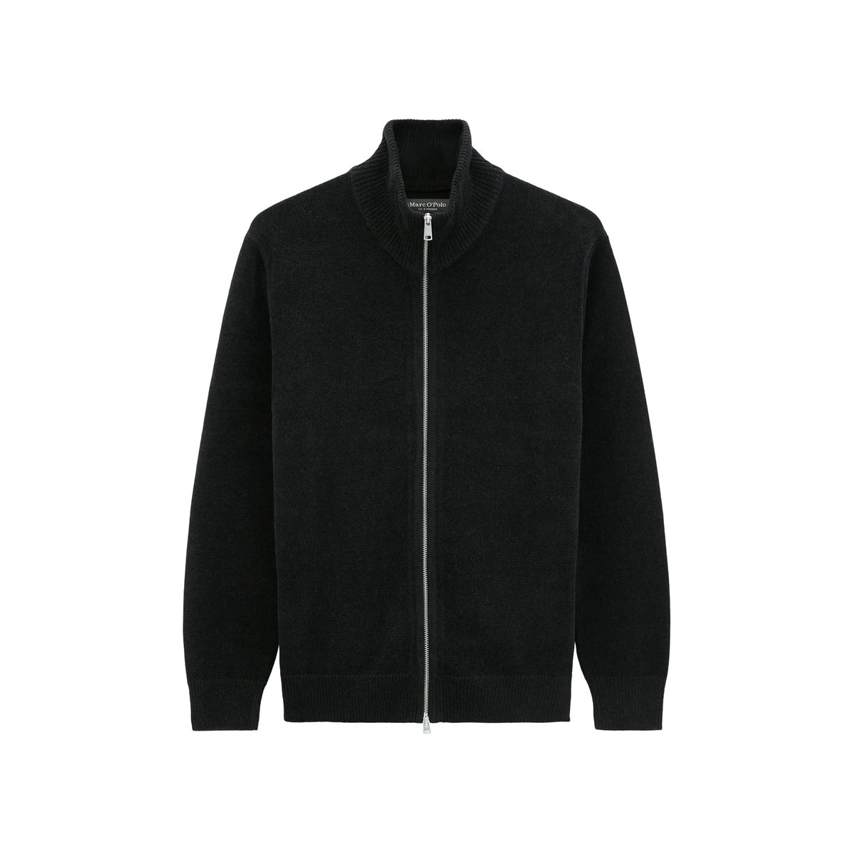 Cardigan en chenille, coupe regular en mélange de coton bio et de laine de mouton gris, MARC O'POLO