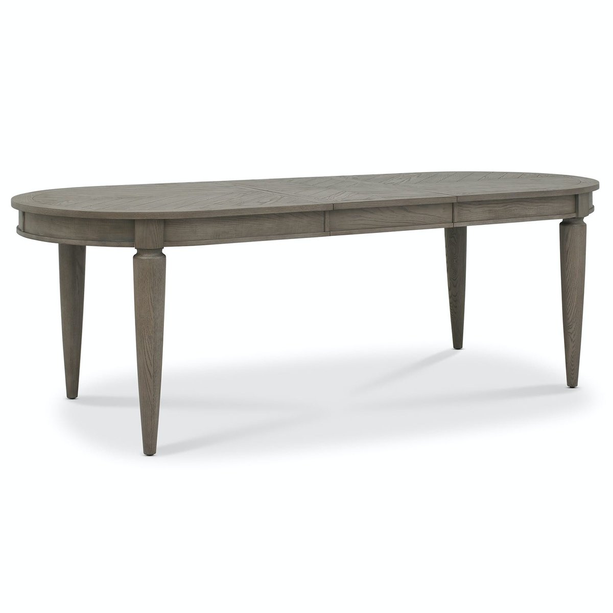 Table à manger extensible ovale en bois décor chevrons HOUSTON bois naturel, PIER IMPORT