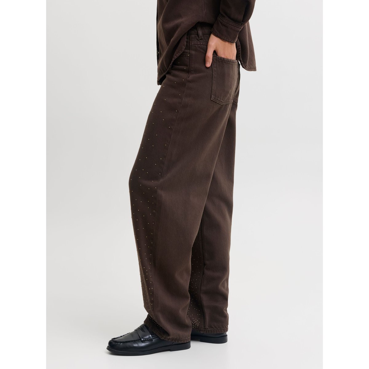 Jeans À Coupe Tonneau marron - demitasse 1, JJXX