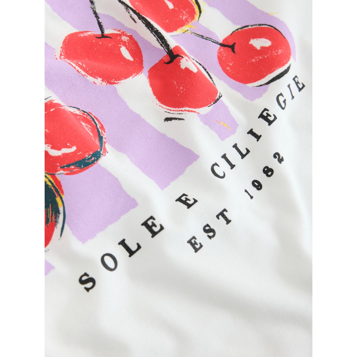T-shirt oversize à motif cerise blanc, NEXT