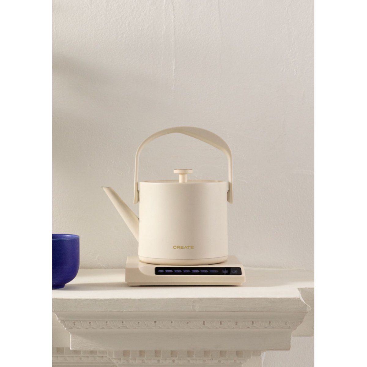 Bouilloire électrique 0,5 L HATTORI blanc cassé, CREATE