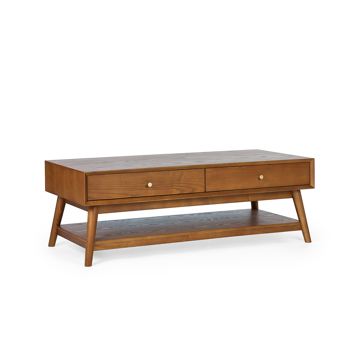 Elijah Retro Ash Wood Storage Coffee Table auburn, SO'HOME