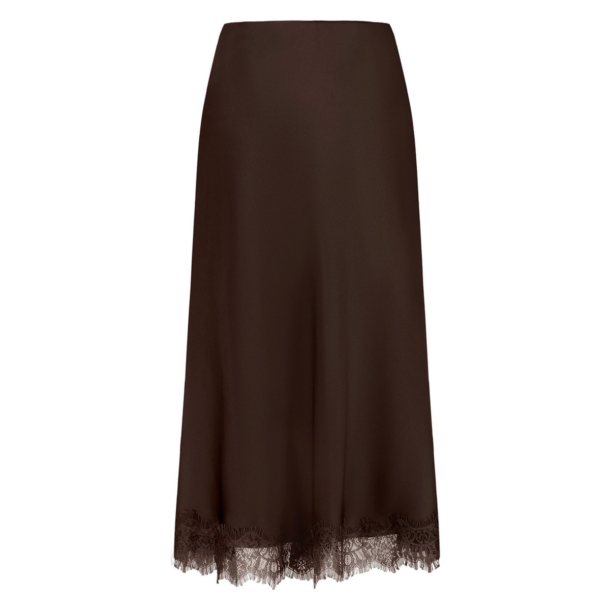 Jupe en satin en dentelle chocolate plum, ZERO