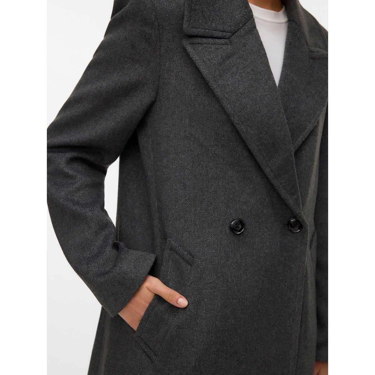 Manteau medium grey melange, VERO MODA