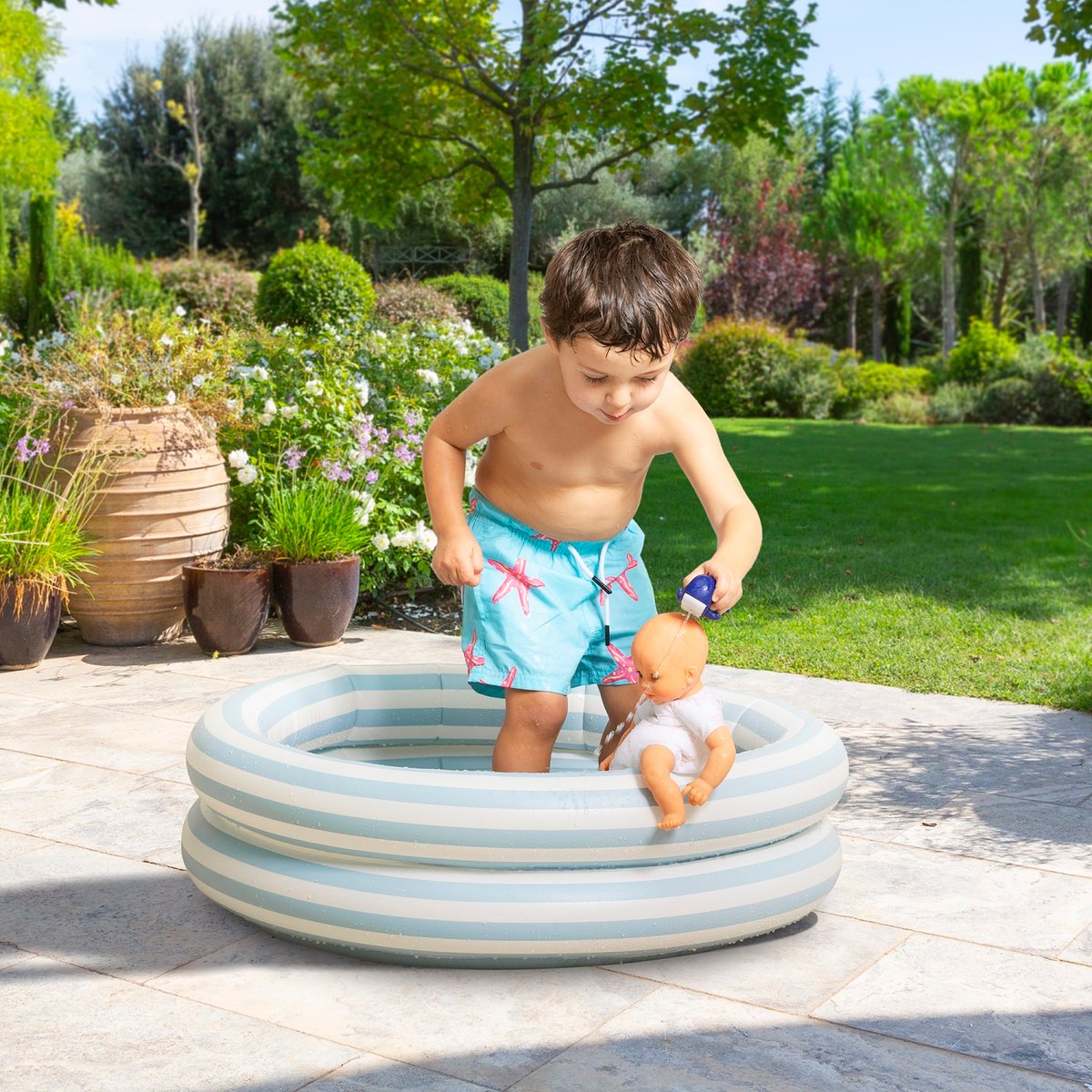 Poupon Bébé Bain Marin bleu, COROLLE