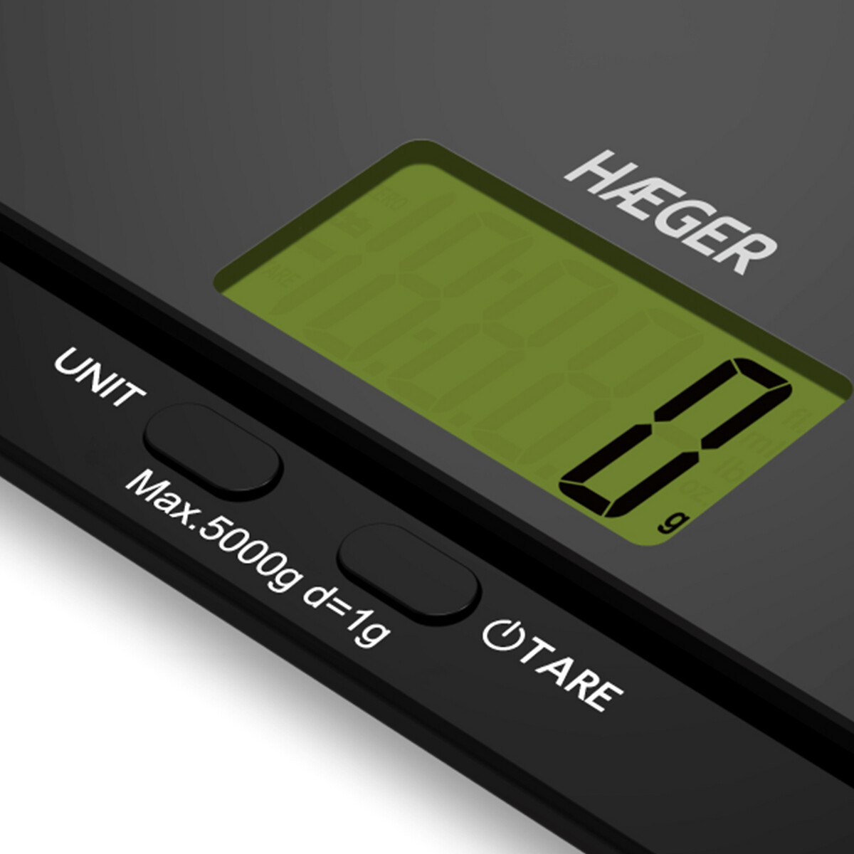 Balança de cozinha HAEGER Dark Glass, da HAEGER preto , HAEGER