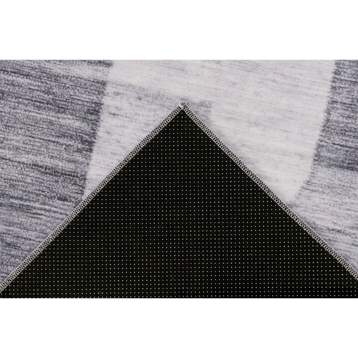 Tapis à poils courts géométrique contemporain gris clair et gris anthracite, ARTE ESPINA