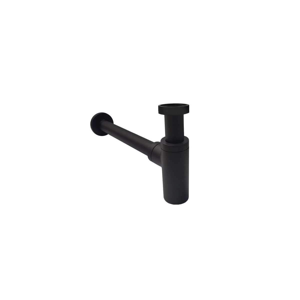 Robinet bec bas ROB + bonde LIV + siphon SIMON noir, MOB IN