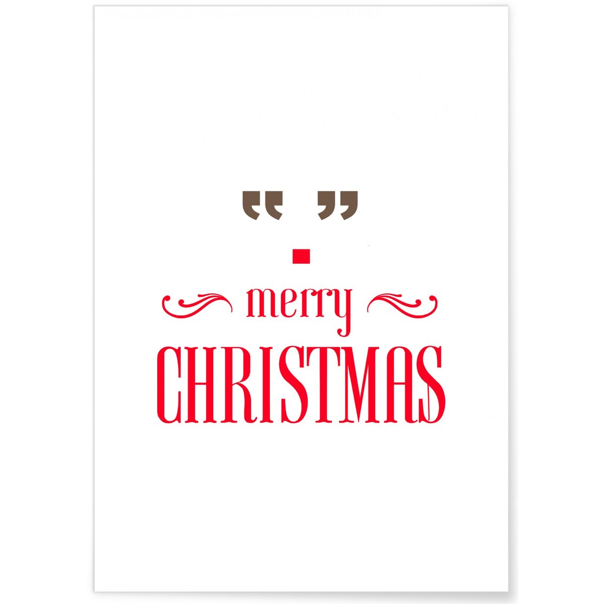 Affiche Merry Christmas blanc, L'AFFICHERIE