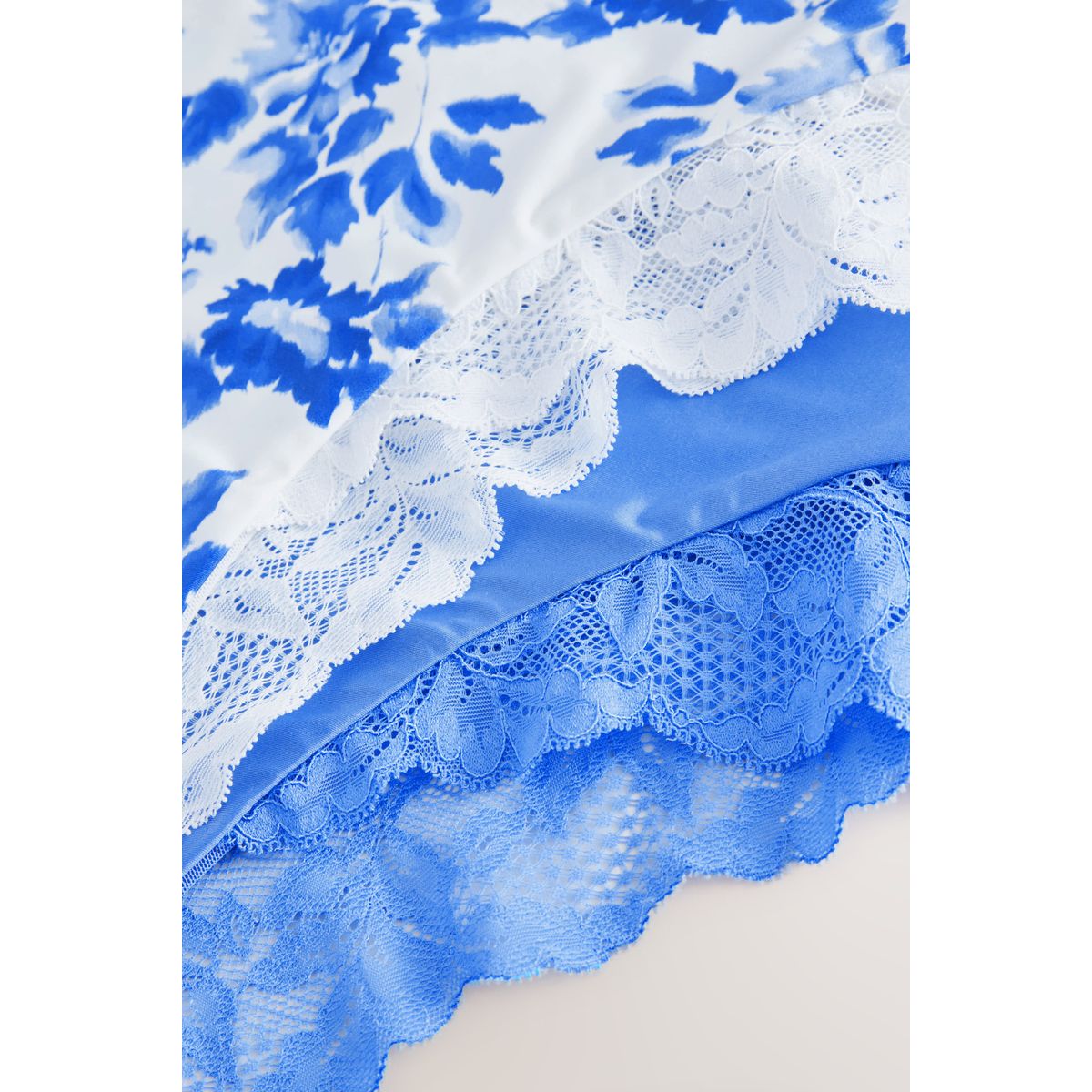 Culotte taille haute, lot de 2 bleu motif fleurs, NEXT