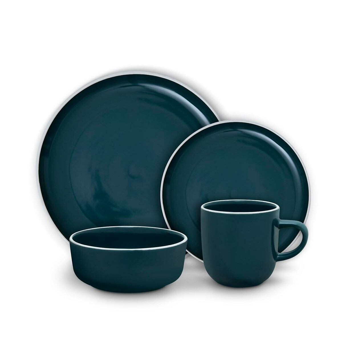16-Piece Nattura Dinner Set teal, BARBARY & OAK