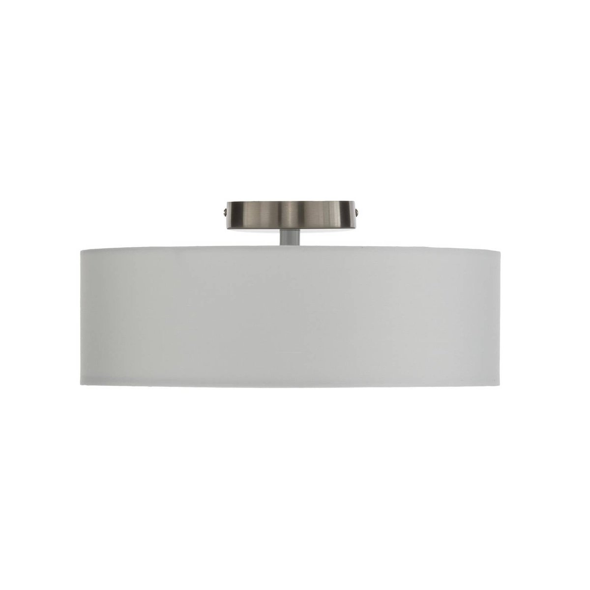 Plafonnier en textile moderne, Sebatin blanc crème, nickel mat, LINDBY
