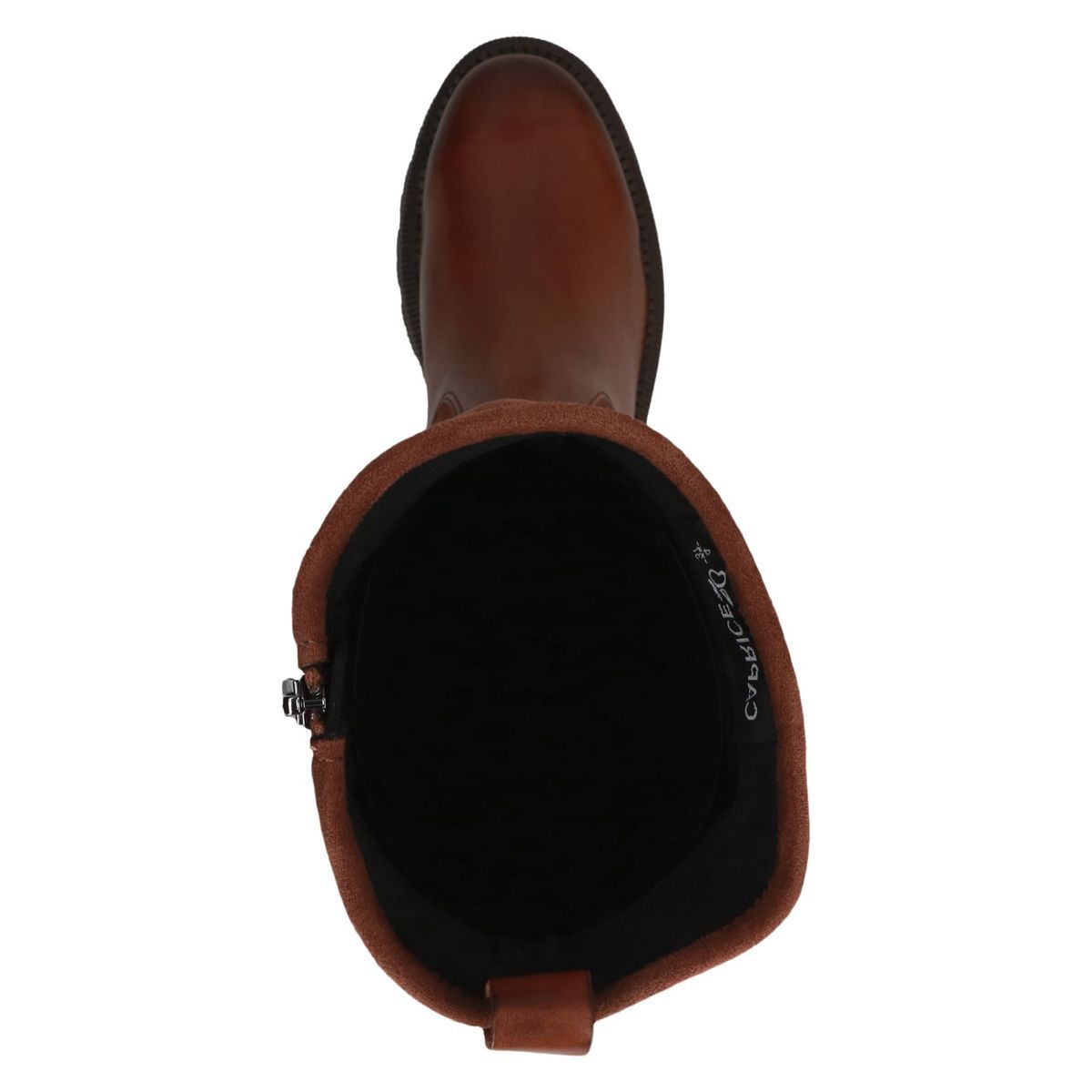 Bottes zippée marron chocolat nubuck, CAPRICE