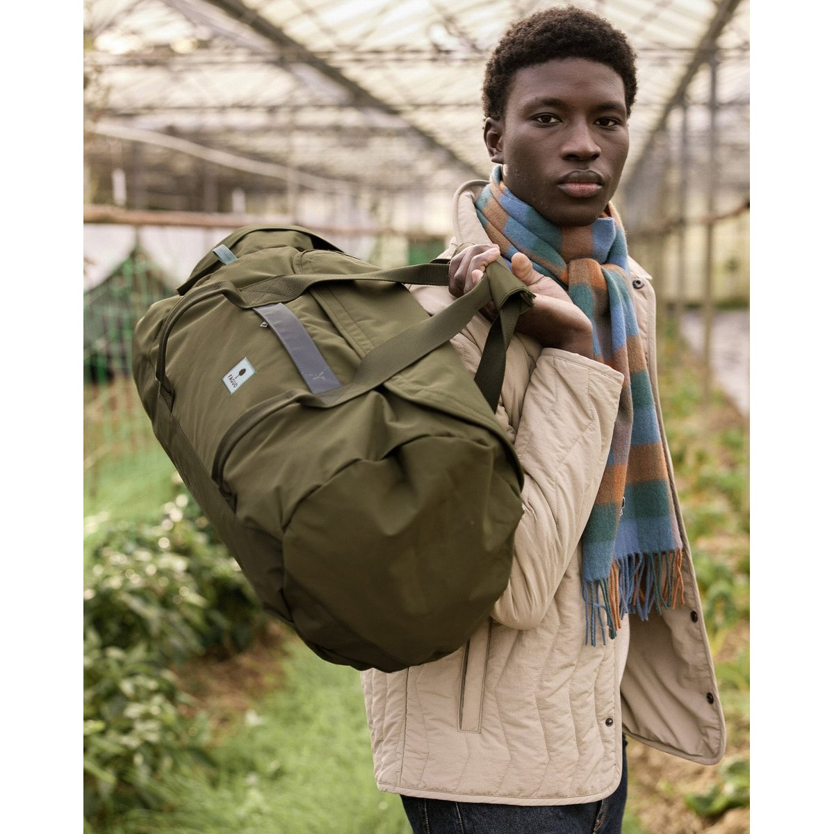 Sac nylon BIG DUFFLE vert olie, FAGUO