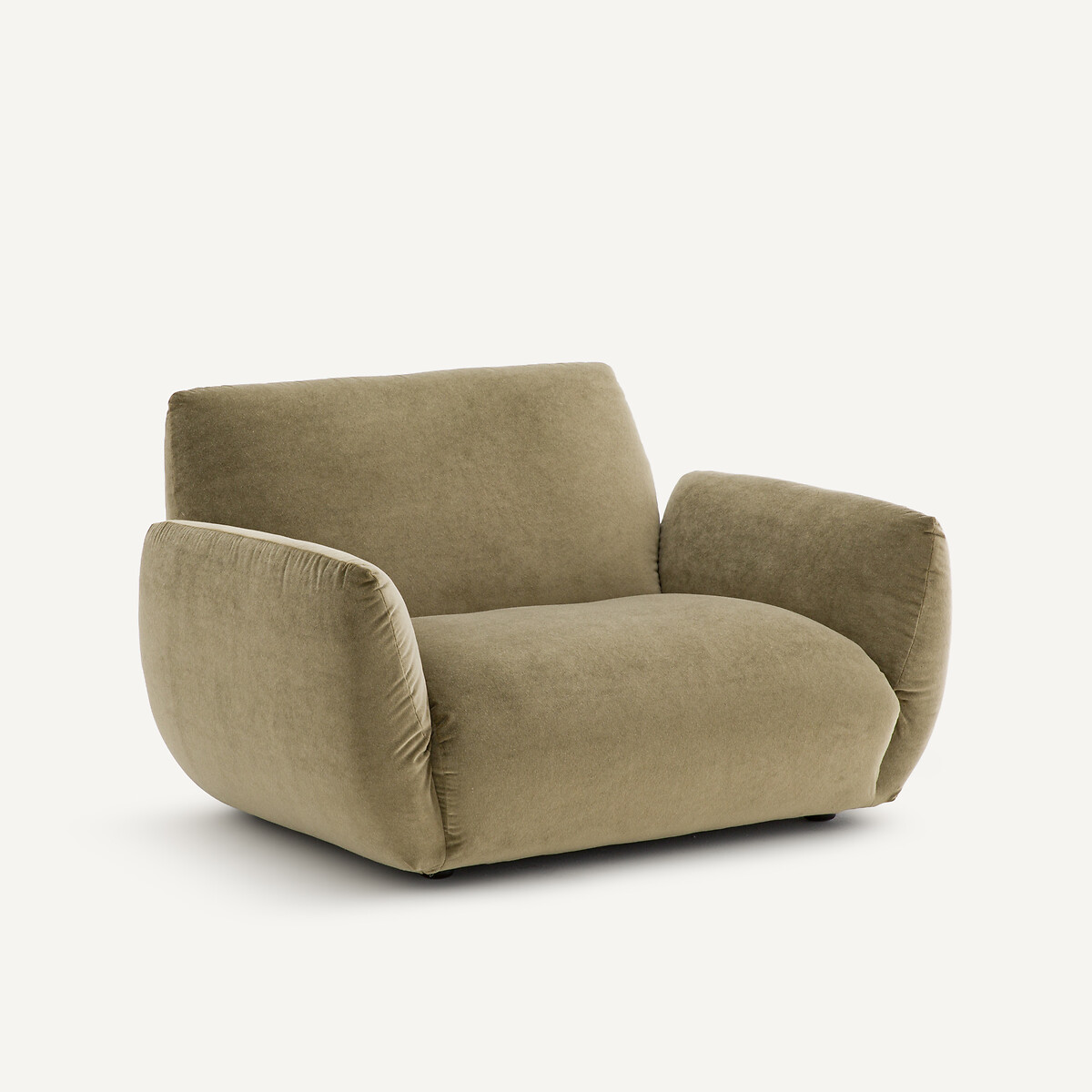 Fauteuil en velours de lin, SPOGANO tilleul, AM.PM