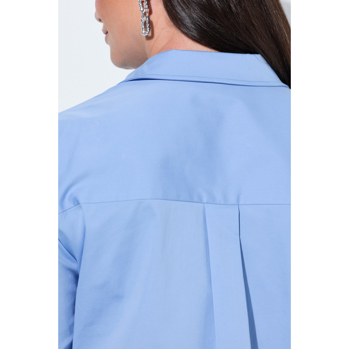 Chemisier avec strass et paillettes bleu clair, ULLA POPKEN