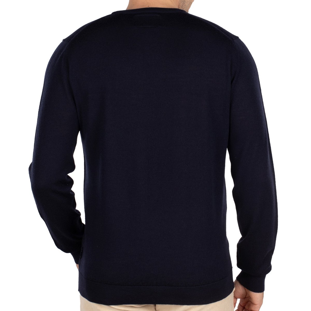 Pull col rond navy, SHILTON