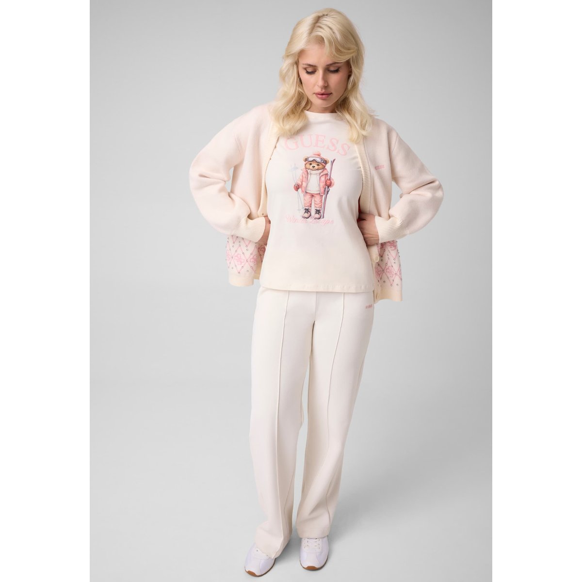 T-Shirt Imprimé blanc, GUESS