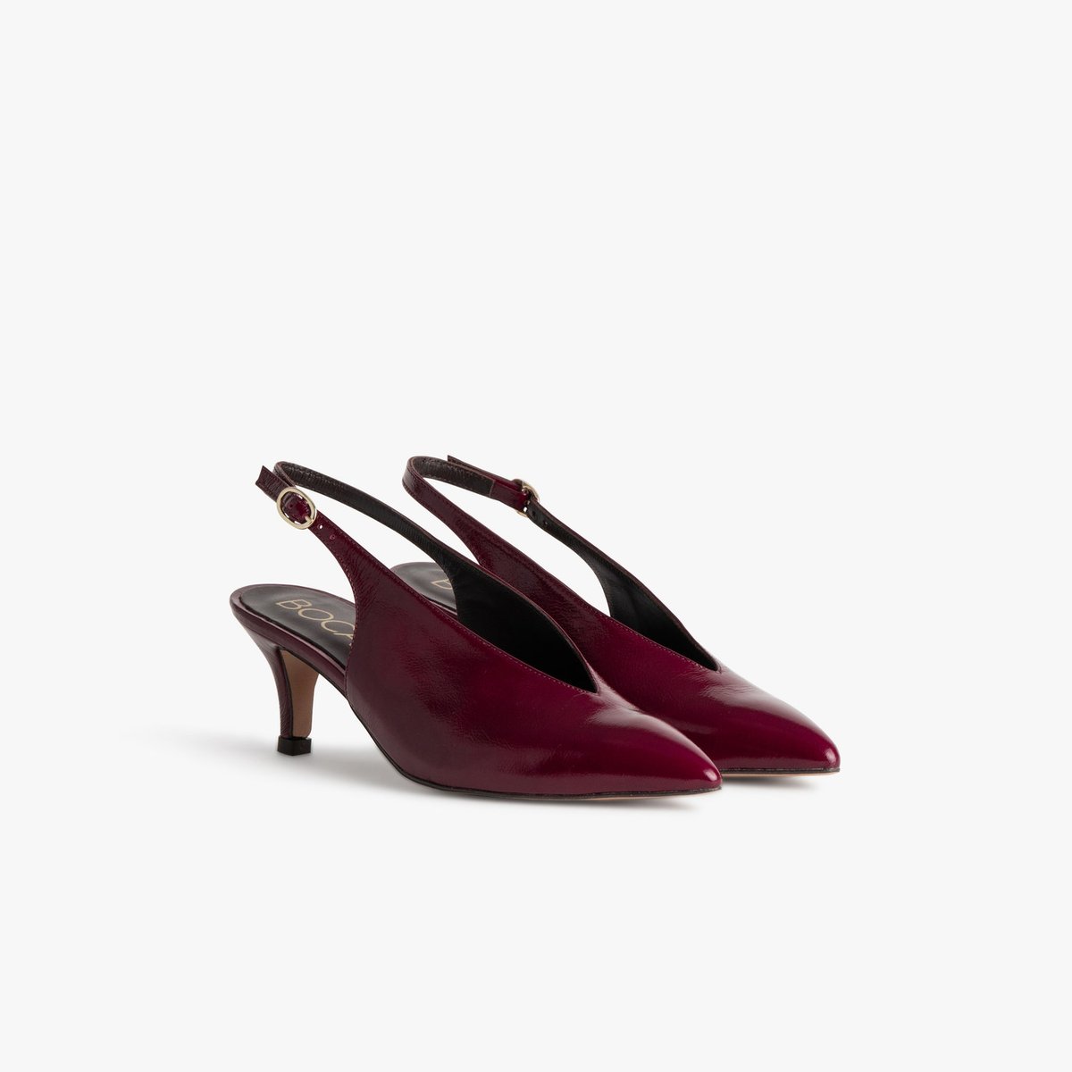 Escarpin en cuir CELINA rouge cerise, BOCAGE