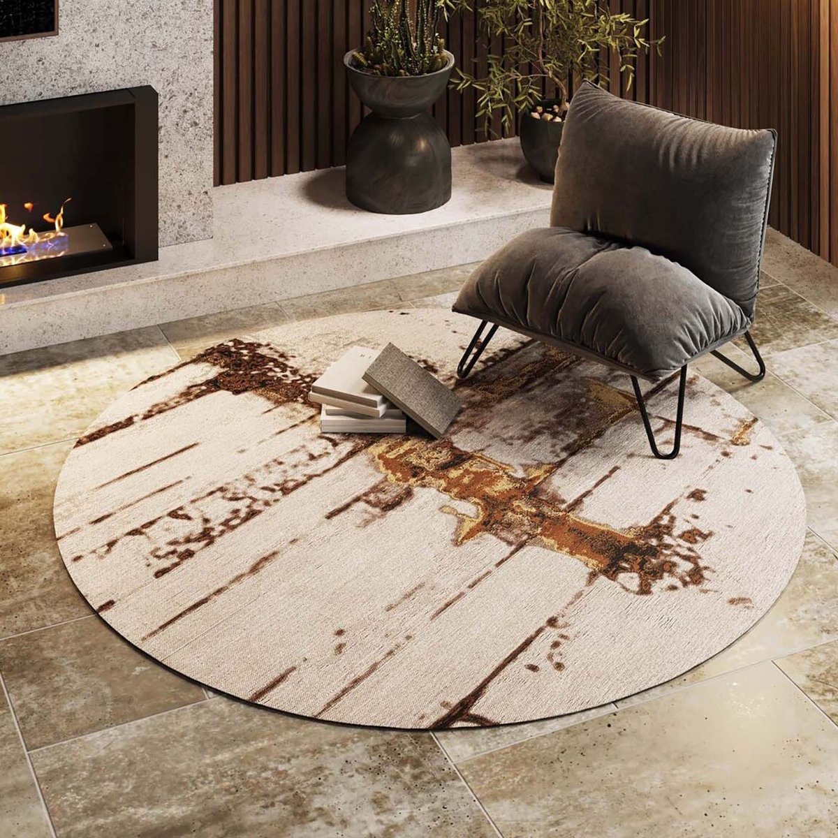 Tapis en coton, ABSTRACT gris, KARE DESIGN