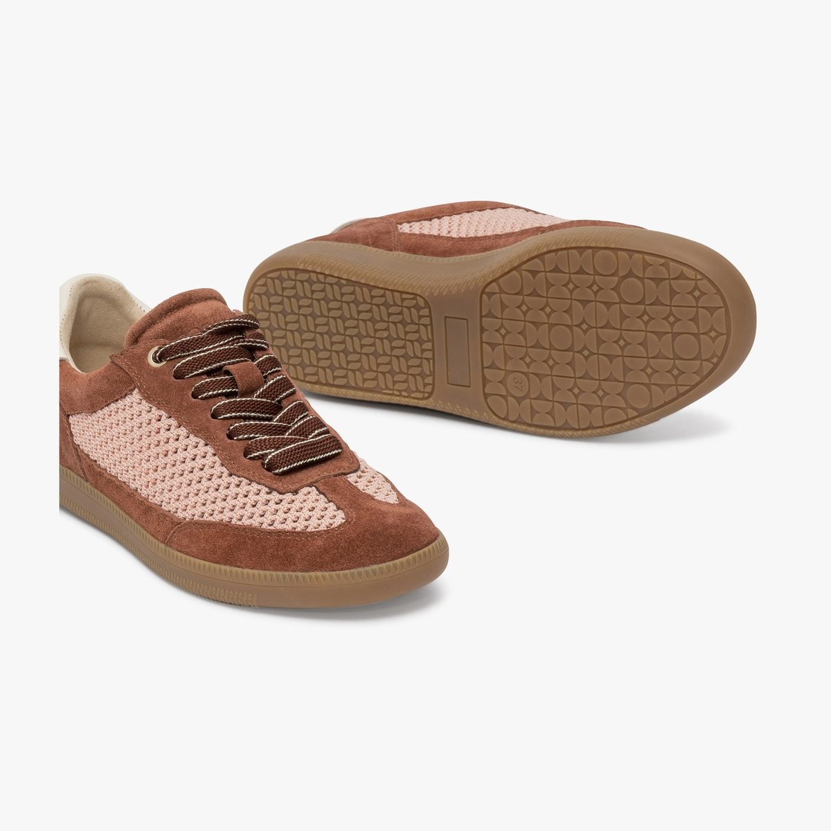 Basket en cuir LORISS rouge bordeaux, BOCAGE