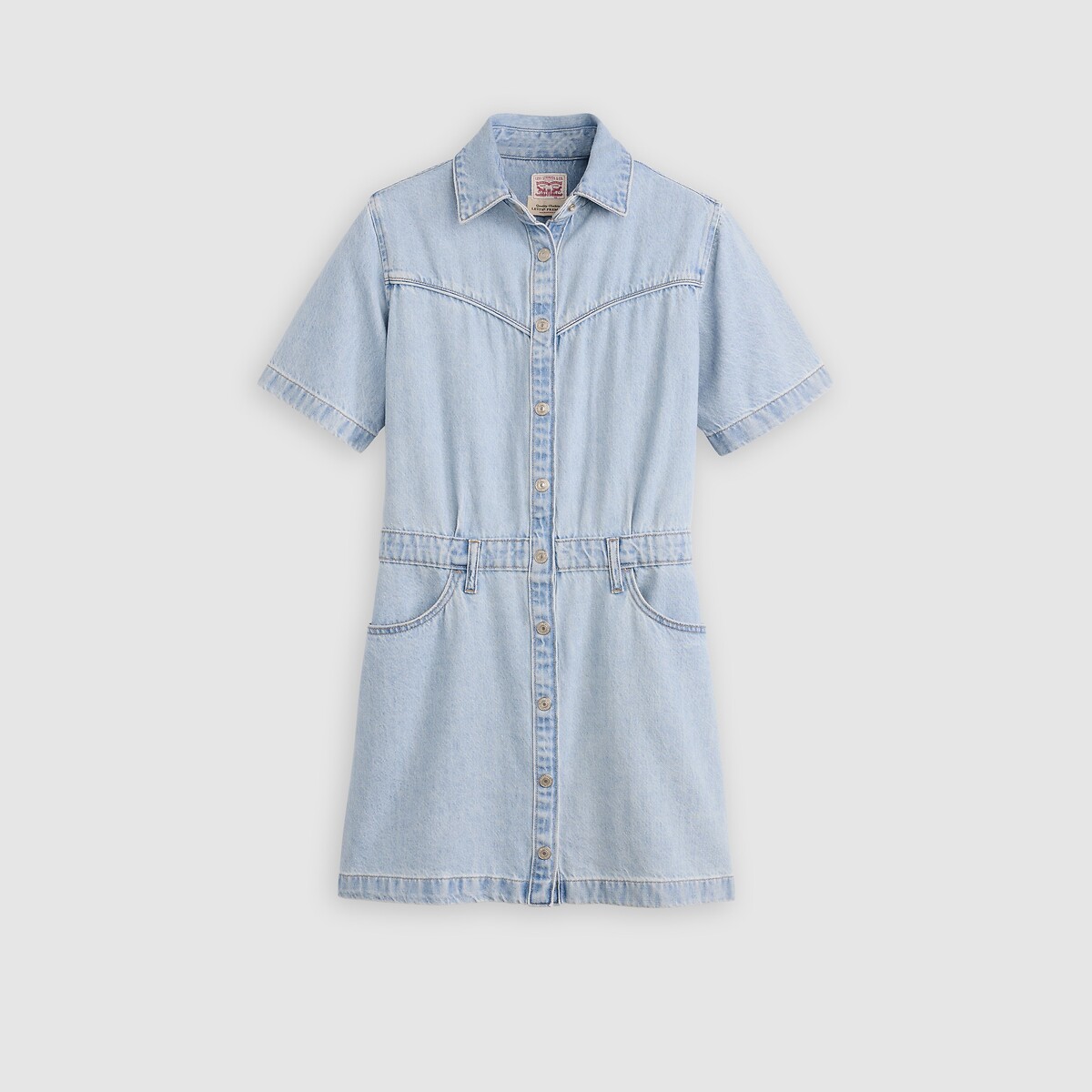 Robe courte manches courtes denim denim clair, LEVI'S