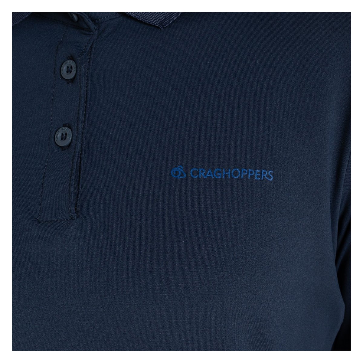 Polo de golf manches longues THORNBURY bleu marine, CRAGHOPPERS