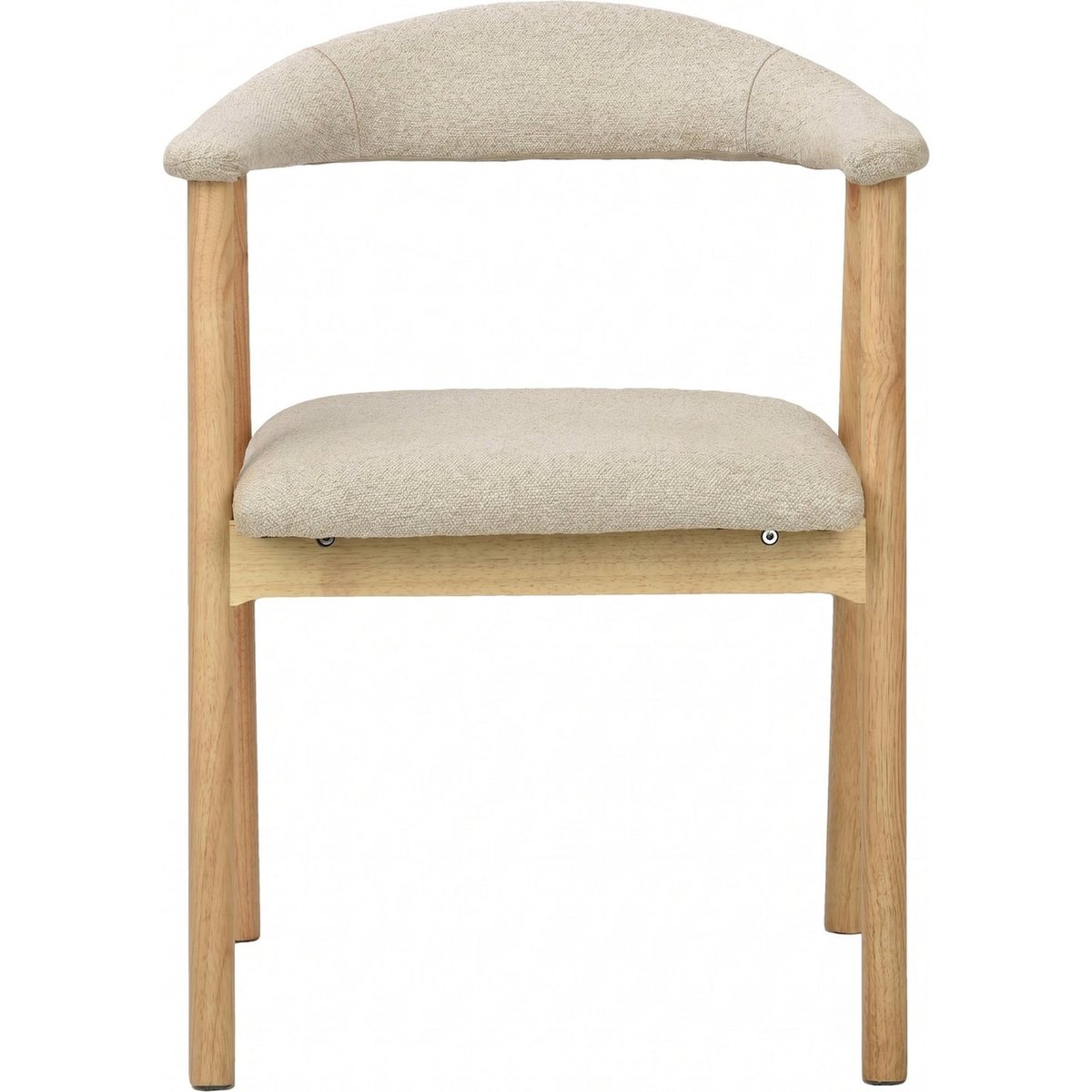 Chaise de salle à manger bois et bouclette gris taupe chiné storm, RECOLLECTION