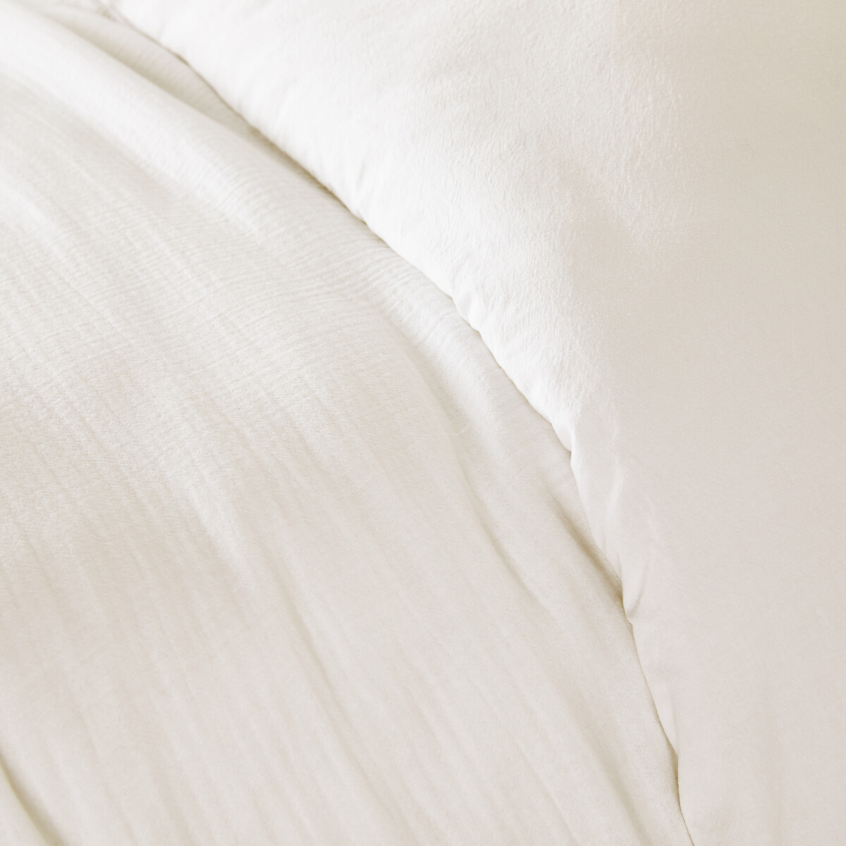 Housse de couette gaze de coton/coton lavé, KUMCO blanc, LA REDOUTE INTERIEURS