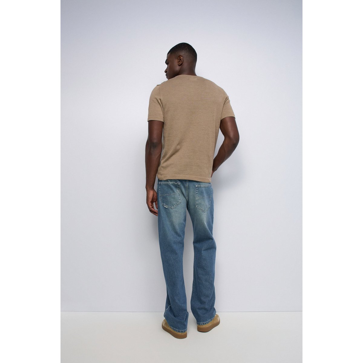 T-SHIRT EN MAILLE TRICOTÉE beige, SALSA JEANS