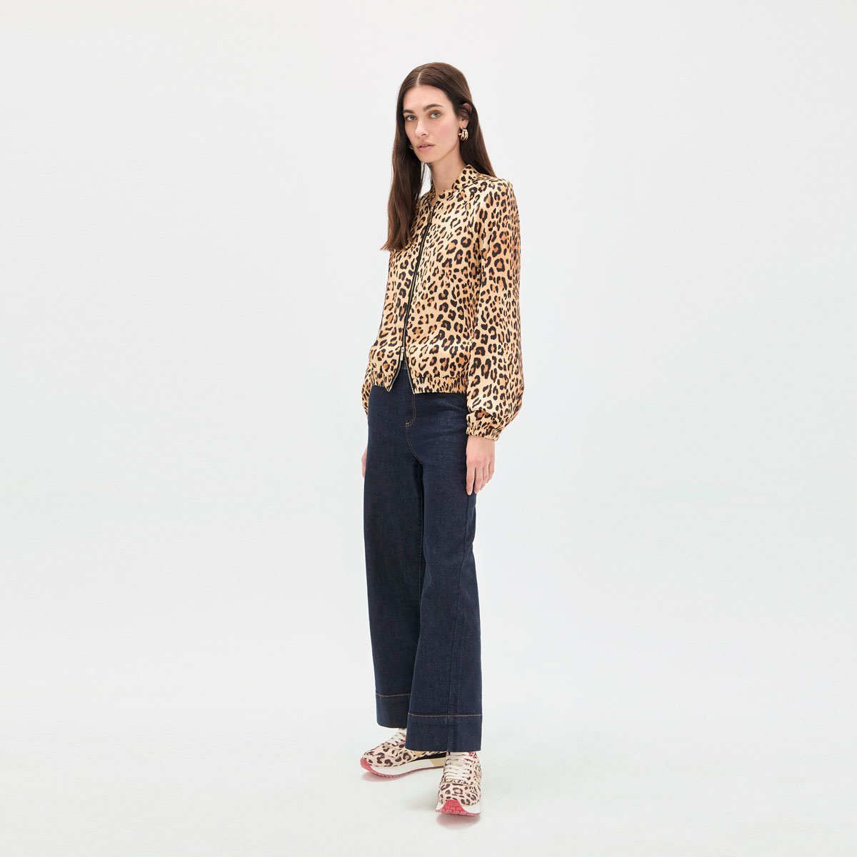 Blouson bomber fin imprimé léopard, LOLA CASADEMUNT