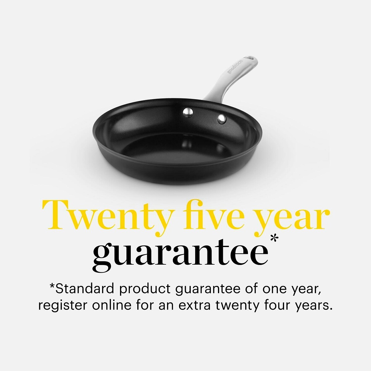 24cm Hard Anodized Non-Stick Frying Pan black, GOOD FOOD BY TOWER