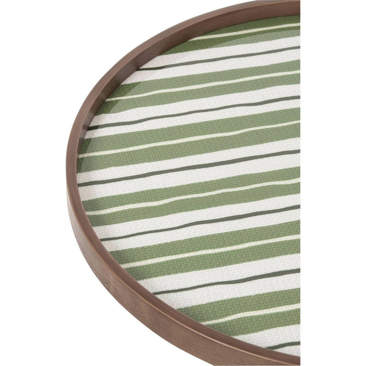 Set de 3 tables basses rondes en bois vert olive et bois, RECOLLECTION