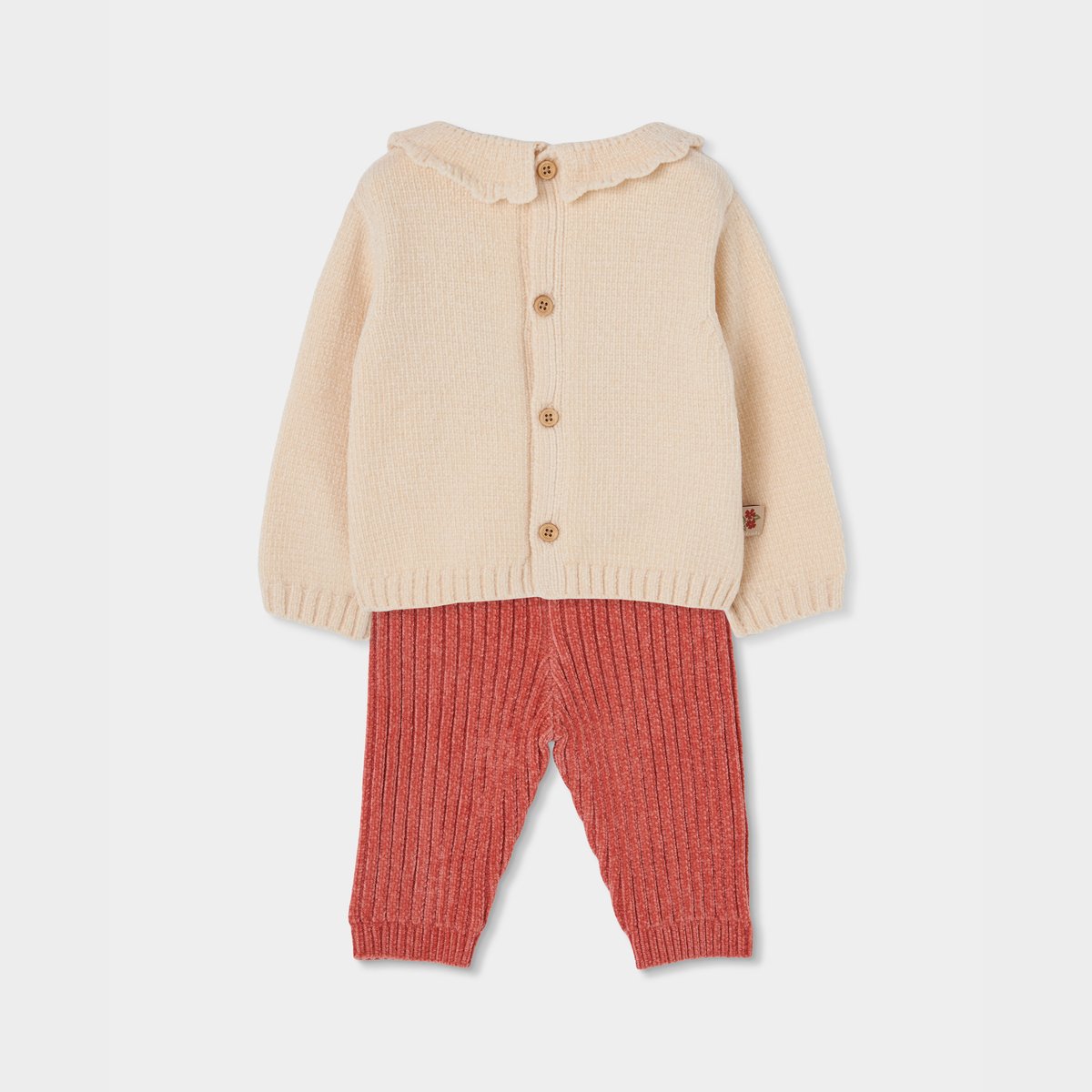 Ensemble bébé fille brodé cerf blanc, BOBOLI
