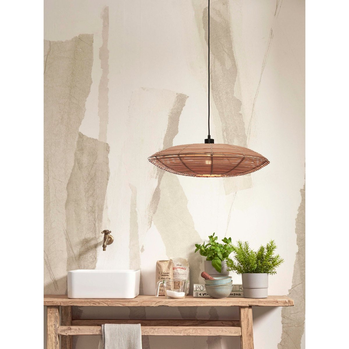 Lampe Suspendue Rotin TANAMI rotin, GOOD & MOJO