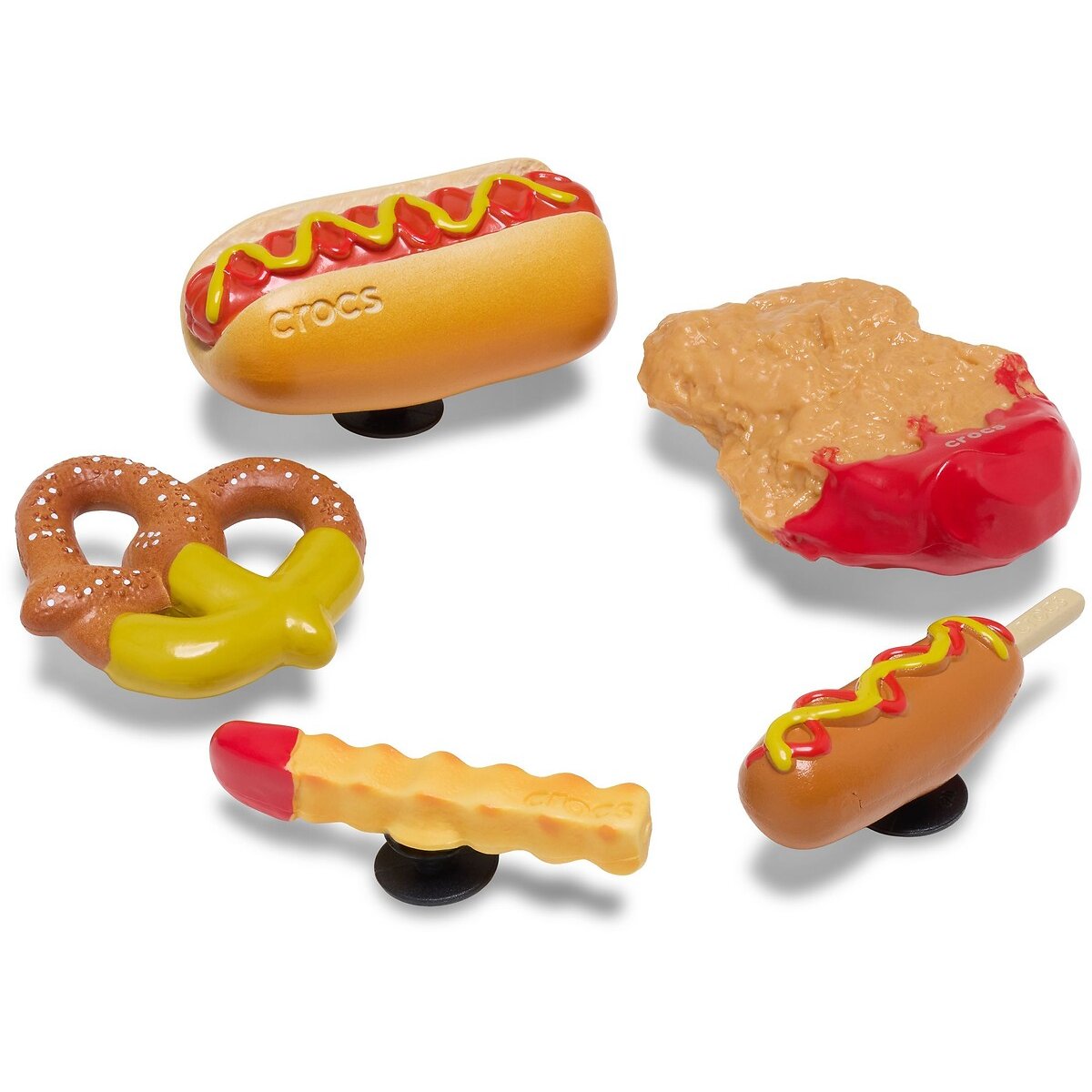 Lot de 5 Jibbitz Junk Food multicolore, CROCS