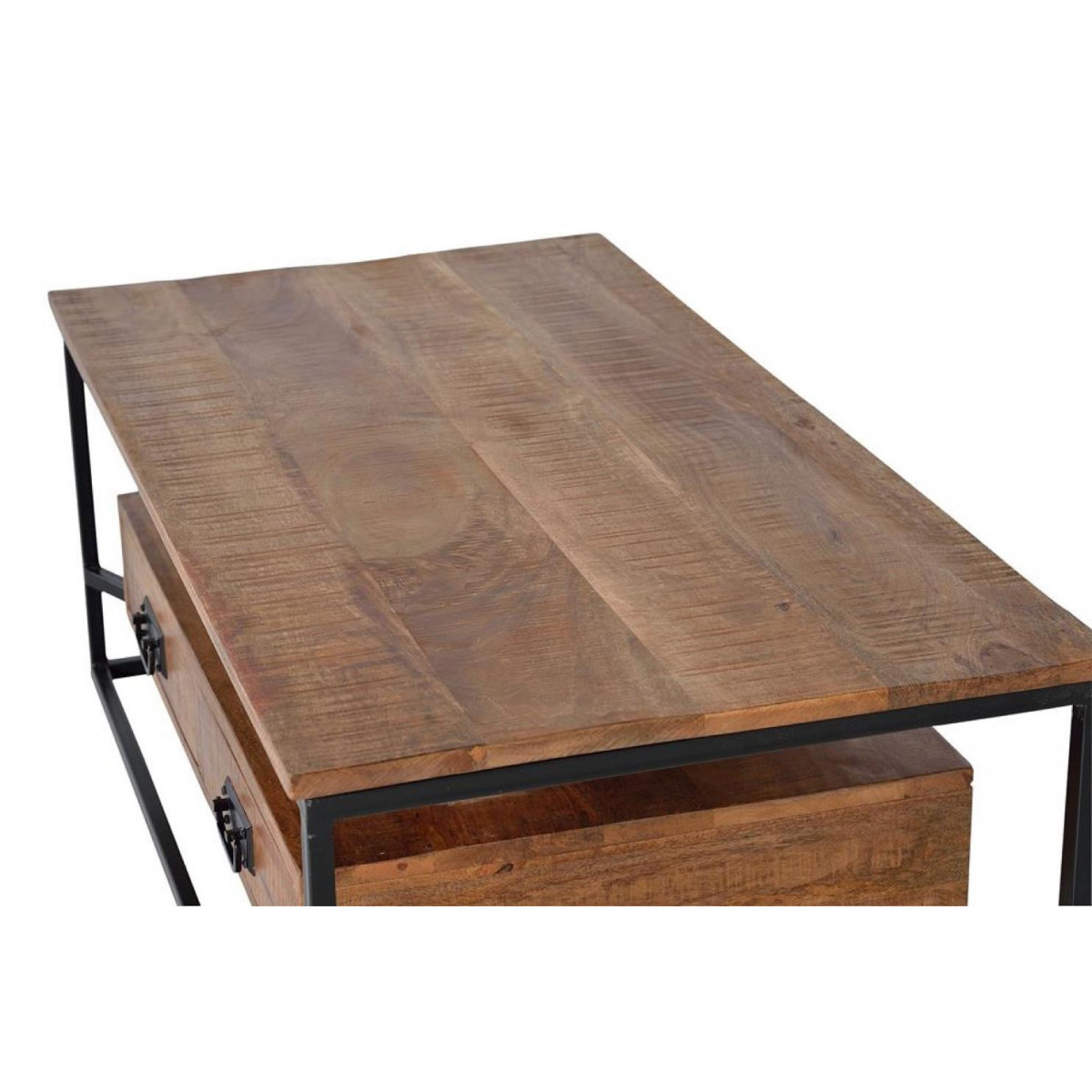 Table basse 2 tiroirs - MÉSÉLINE marron, DECORATION D’AUTREFOIS