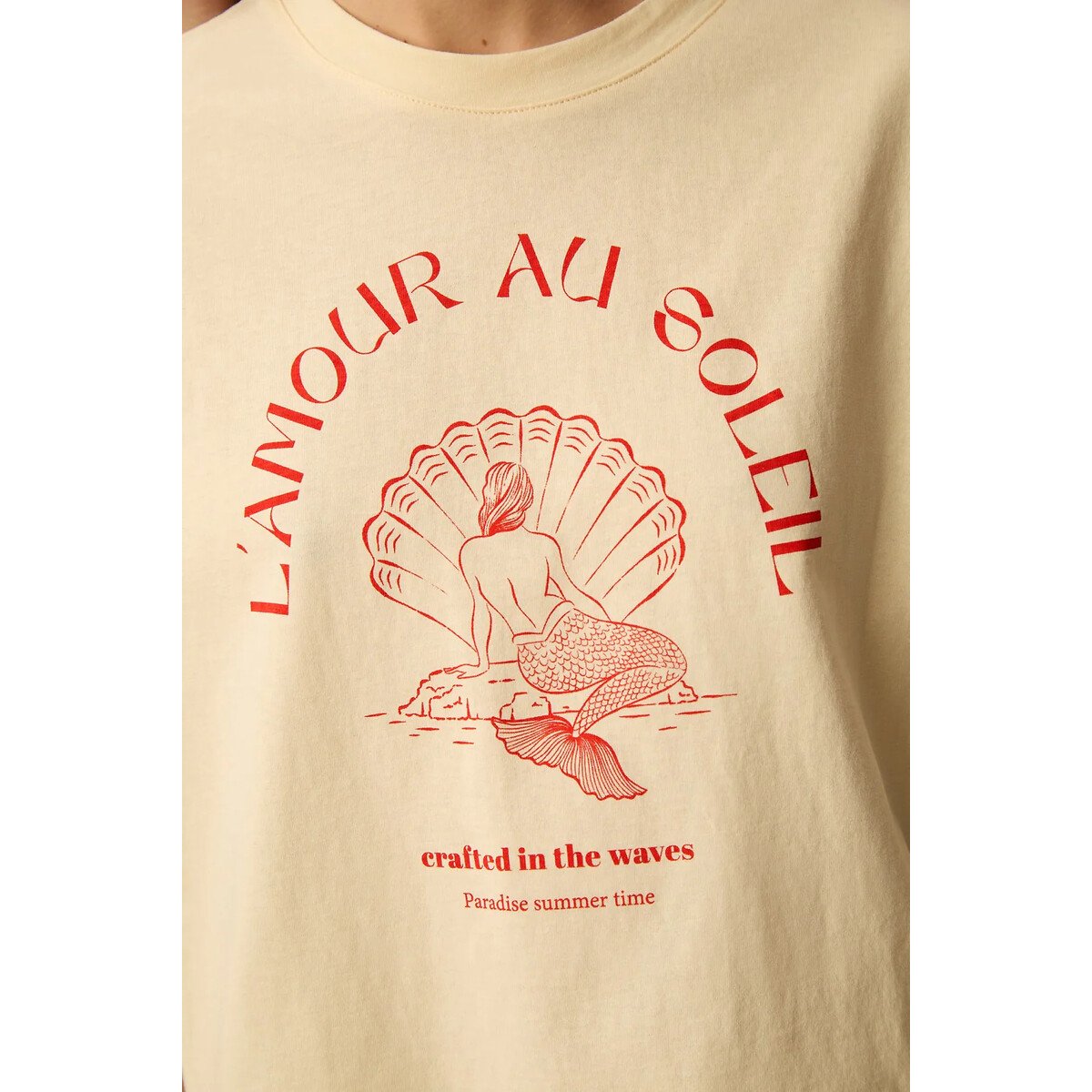 T-shirt manches courtes imprimé, YACOB jaune, DES PETITS HAUTS