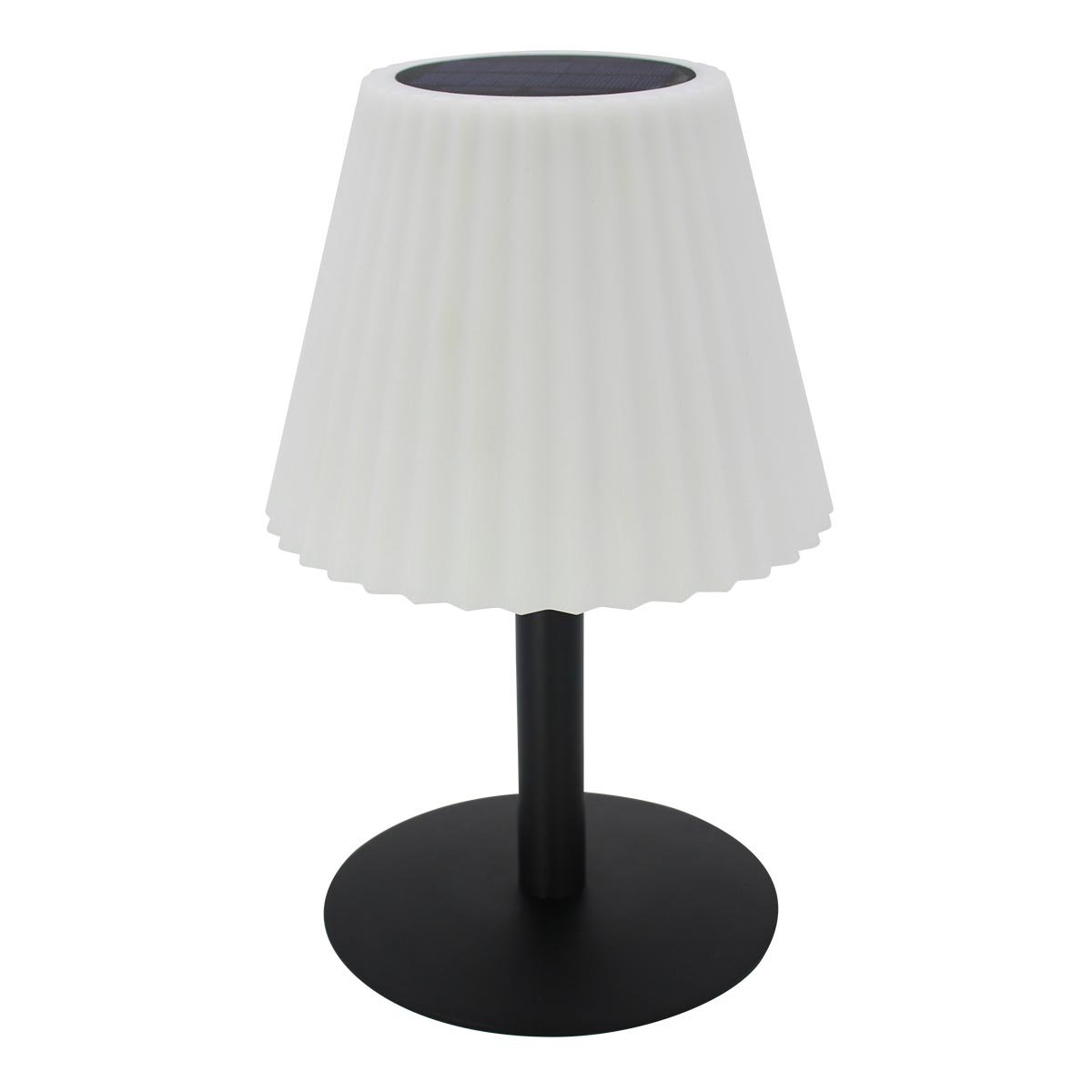 Lampe de table solaire LADY SPIKE BOUFFANT gris, LUMISKY