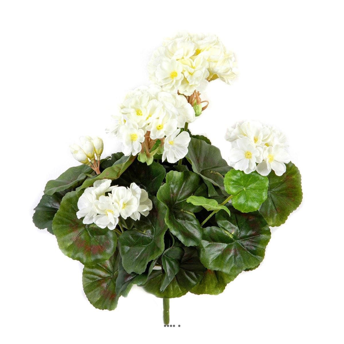 Superbe géranium artificiel en piquet H 30 cm crème, ARTIFICIELLES