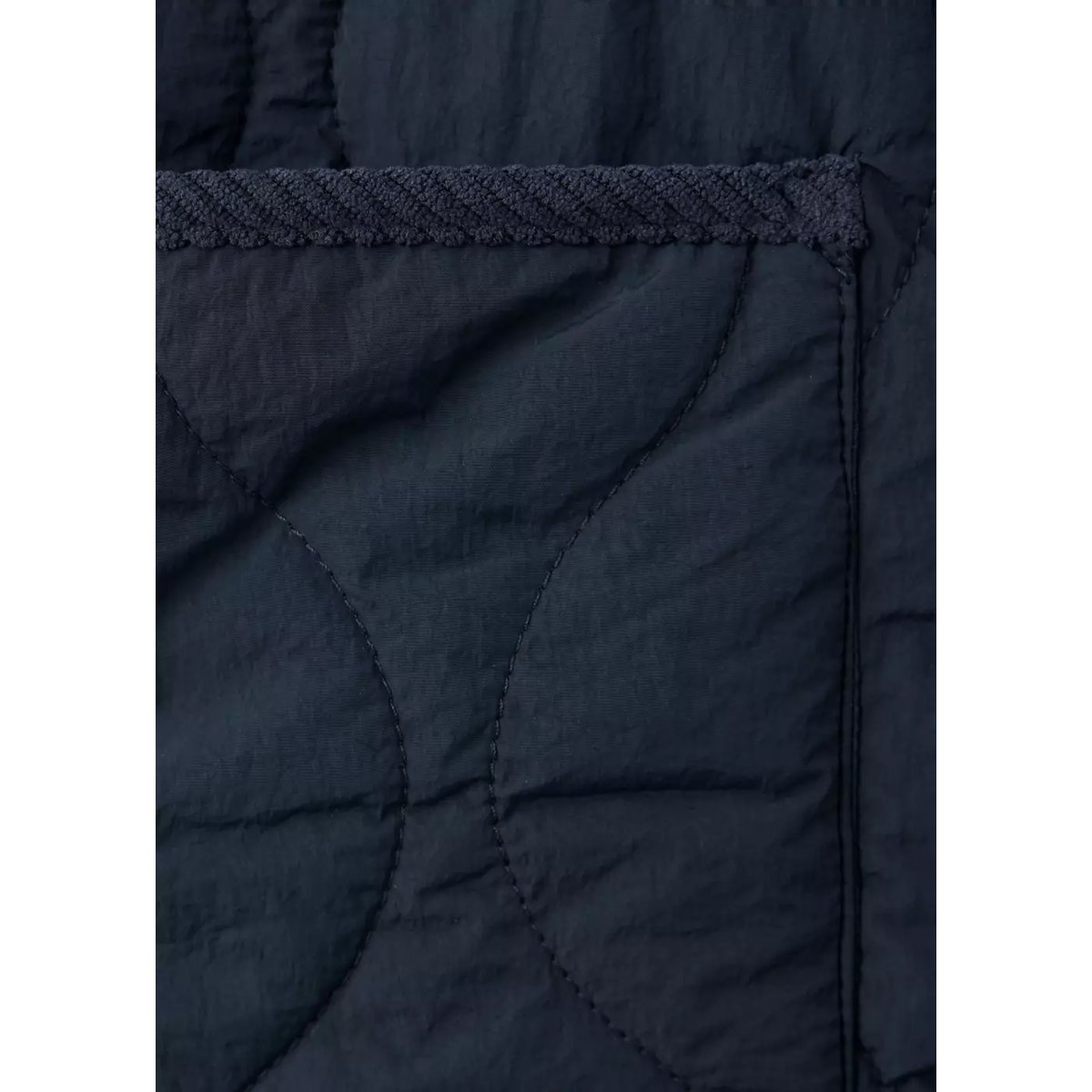 Veste matelassée détails velours côtelé bleu marine, MANGO TEEN