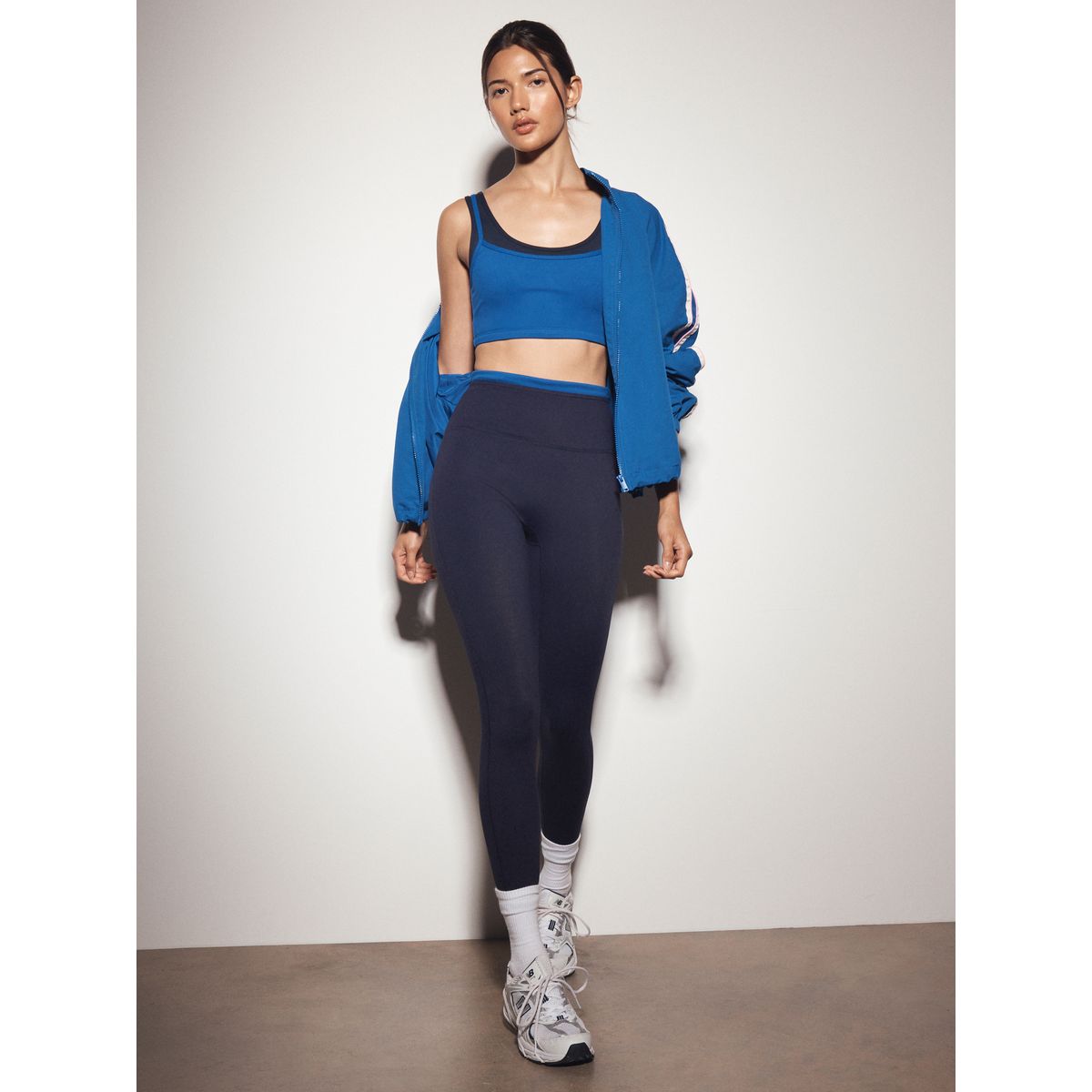 Legging double épaisseur active balance bleu marine, NEXT