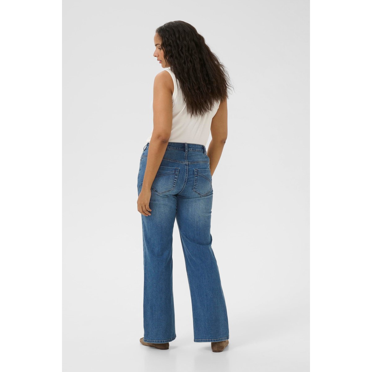 Jeans bleu medium blue denim, KAFFE CURVE