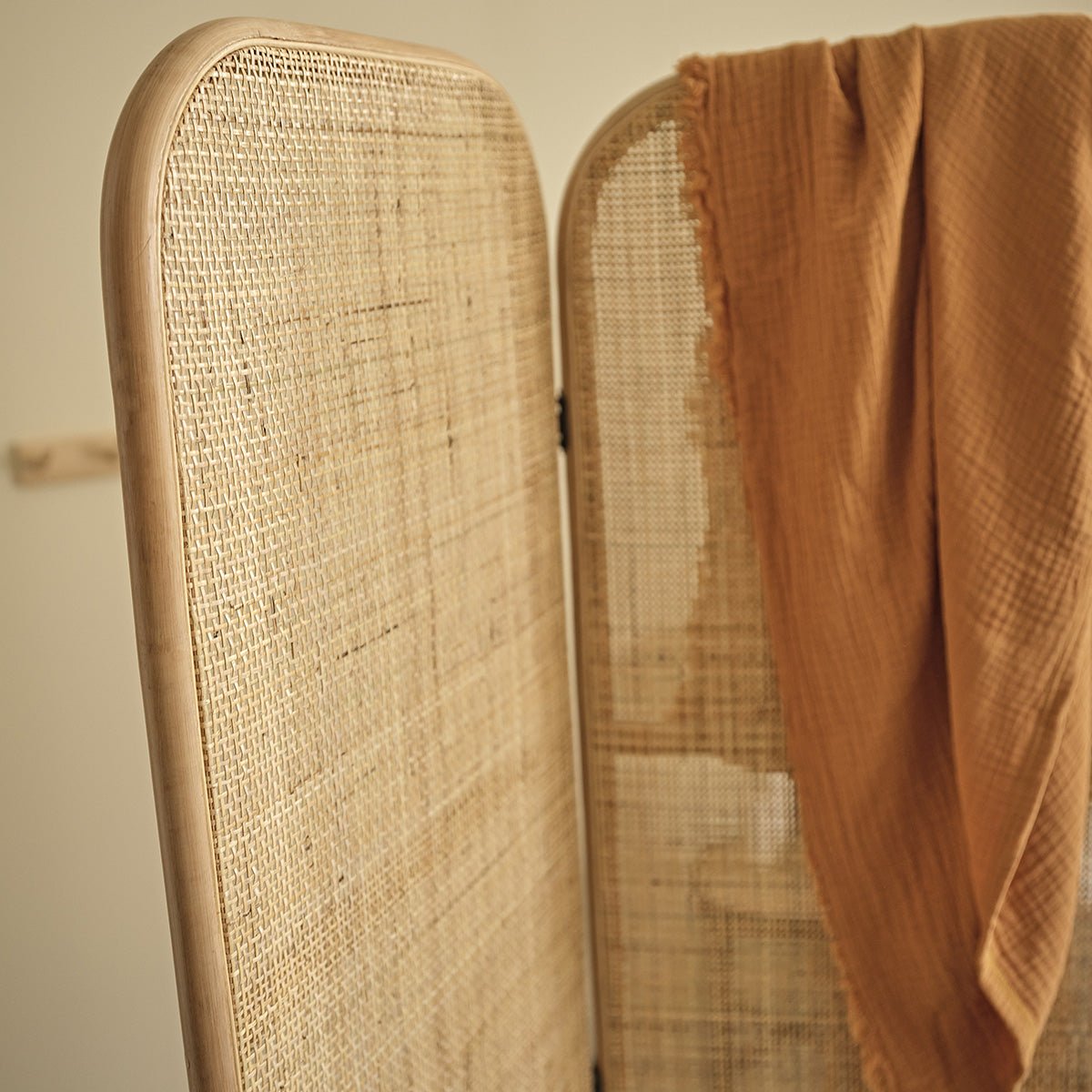 Paravent en rotin et cannage 3 panneaux  JANE naturel, BERAH GETAH