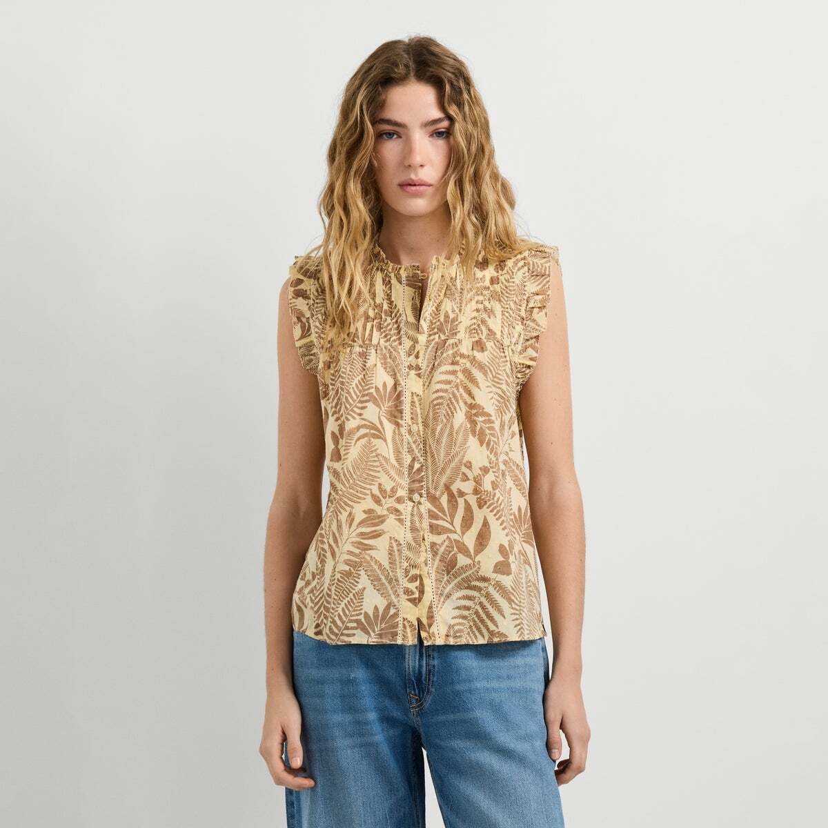 Blouse À Imprimé Floral brun brun, PEPE JEANS